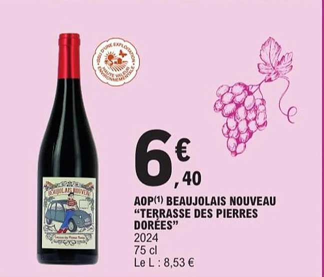 AOP(1) BEAUJOLAIS NOUVEAU “TERRASSE DES PIERRES DORÉES”