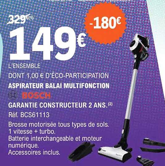 Aspirateur balai multifonction BOSCH