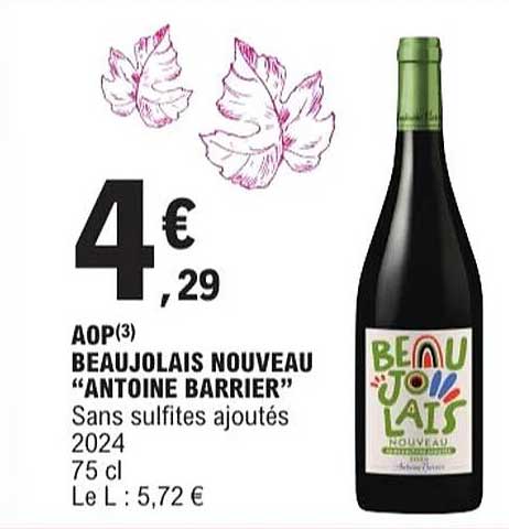 BEAUJOLAIS NOUVEAU “ANTOINE BARRIER”