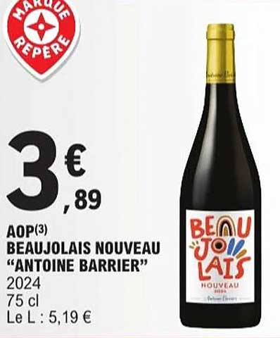 BEAUJOLAIS NOUVEAU "ANTOINE BARRIER"