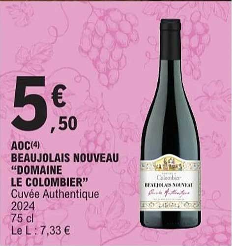 BEAUJOLAIS NOUVEAU “DOMAINE LE COLOMBIER”