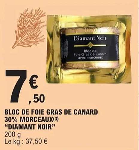 Bloc de Foie Gras de Canard 30% Morceaux "DIAMANT NOIR"