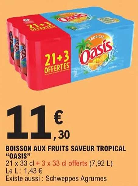 BOISSON AUX FRUITS SAVEUR TROPICAL "OASIS"