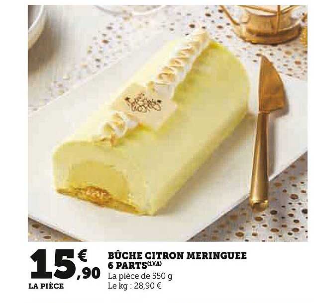 BÛCHE CITRON MERINGUEE 6 PARTS