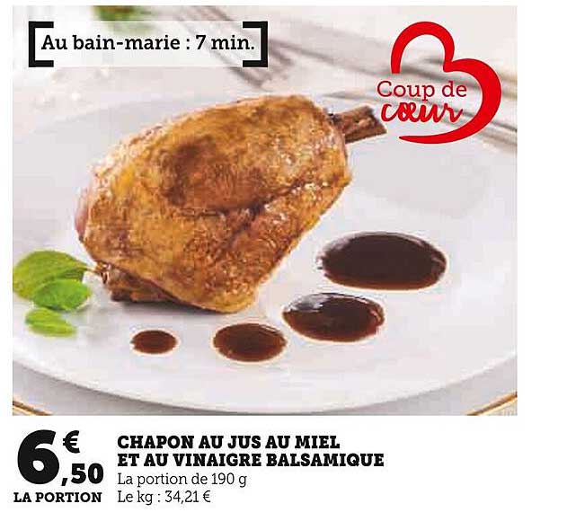 CHAPON AU JUS AU MIEL ET AU VINAIGRE BALSAMIQUE