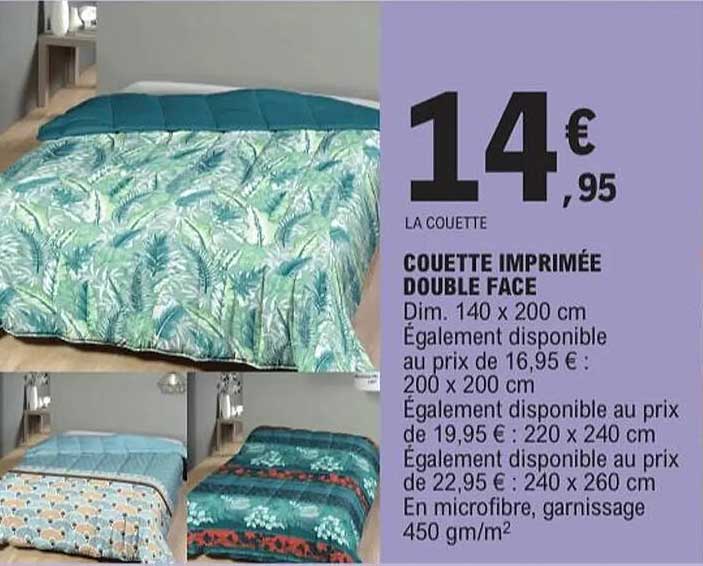 COUETTE IMPRIMÉE DOUBLE FACE