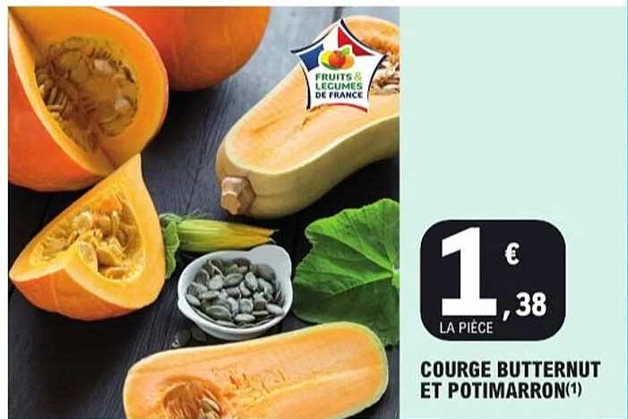 COURGE BUTTERNUT ET POTIMARRON