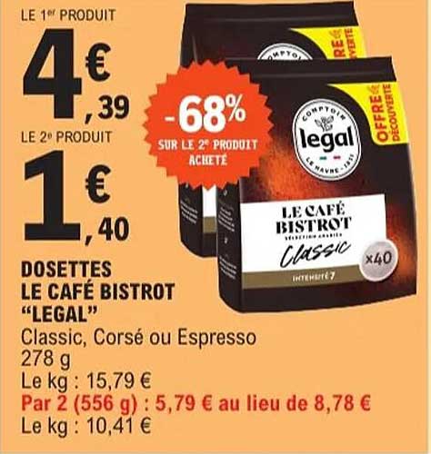 DOSSETTES LE CAFÉ BISTROT "LEGAL"