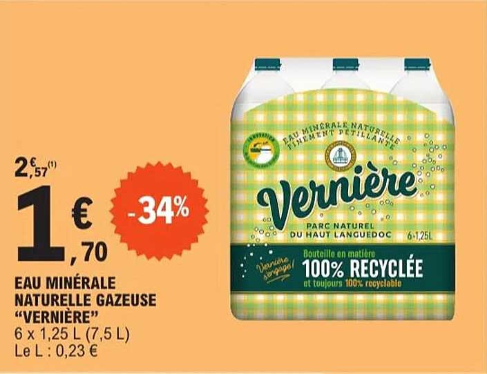 EAU MINÉRALE NATURELLE GAZEUSE "VERNIÈRE"