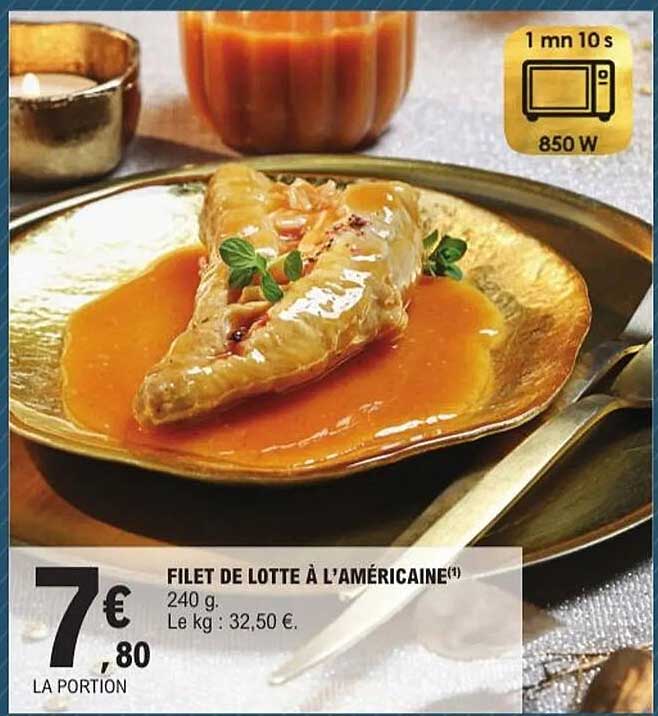 FILET DE LOTTE À L'AMÉRICAINE(1)