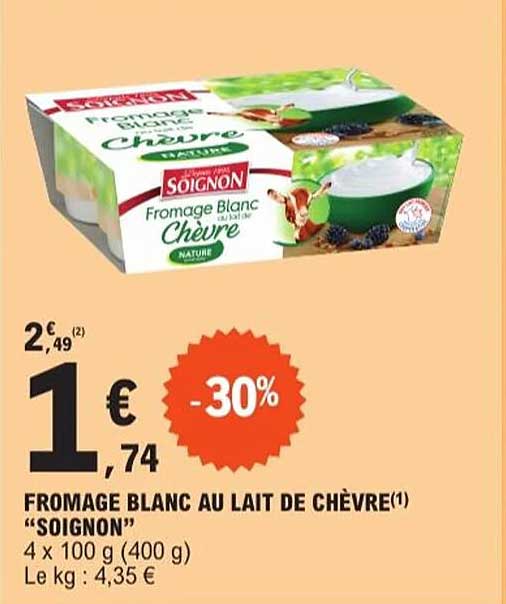 FROMAGE BLANC AU LAIT DE CHÈVRE “SOIGNON”