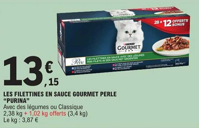 LES FILETTINES EN SAUCE GOURMET PERLE "PURINA"