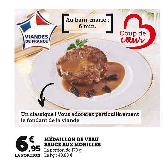 MÉDAILLON DE VEAU SAUCE AUX MORILLES