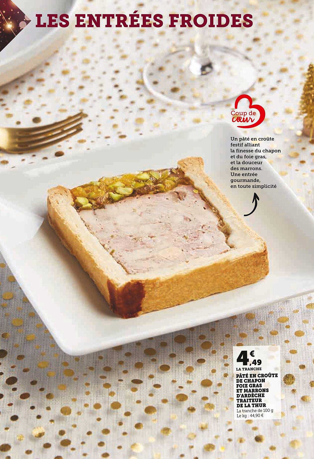 Pâté en croûte de chapon foie gras et marrons d'Ardèche traiteur de la Thur