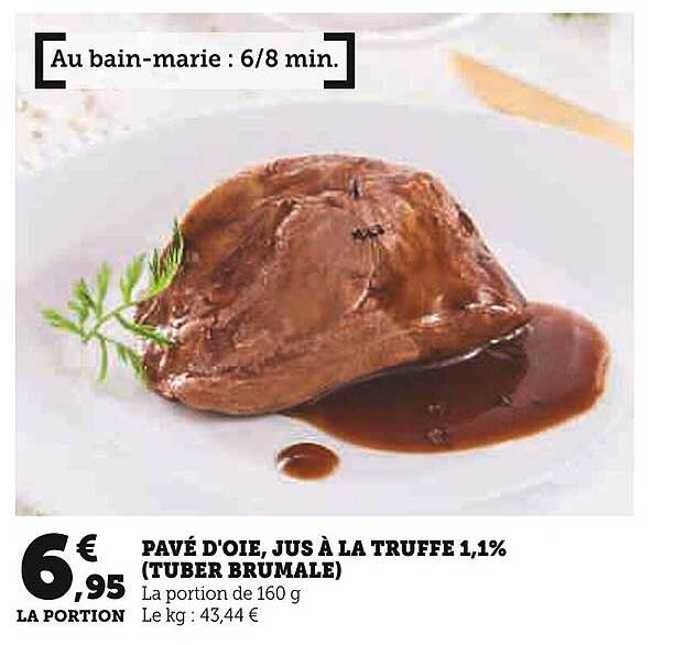 PAVÉ D'OIE, JUS À LA TRUFFE 1,1% (TUBER BRUMALE)