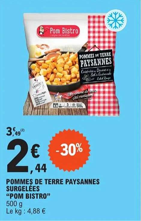 POMMES DE TERRE PAYSANNES SURGELÉES "POM BISTRO"