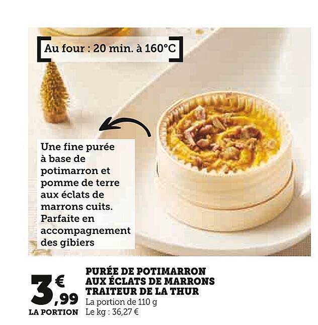 PURÉE DE POTIMARRON AUX ÉCLATS DE MARRONS TRAITEUR DE LA THUR