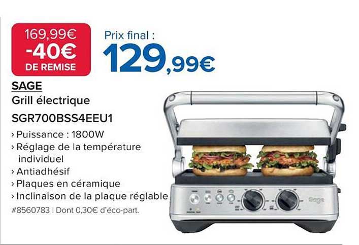 SAGE Grill électrique