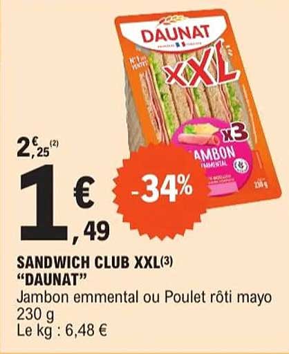 SANDWICH CLUB XXL(3) "DAUNAT"