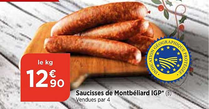 Saucisses de Montbéliard IGP*