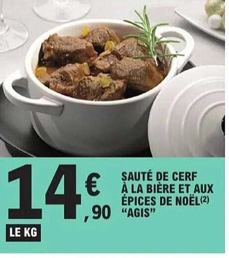 SAUTÉ DE CERF À LA BIÈRE ET AUX ÉPICES DE NOËL "AGIS"