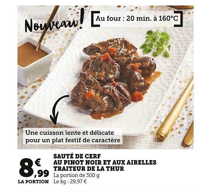 SAUTÉ DE CERF AU PINOT NOIR ET AUX AIRELLES TRAITEUR DE LA THUR