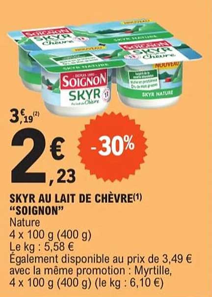 SKYR AU LAIT DE CHÈVRE "SOIGNON"