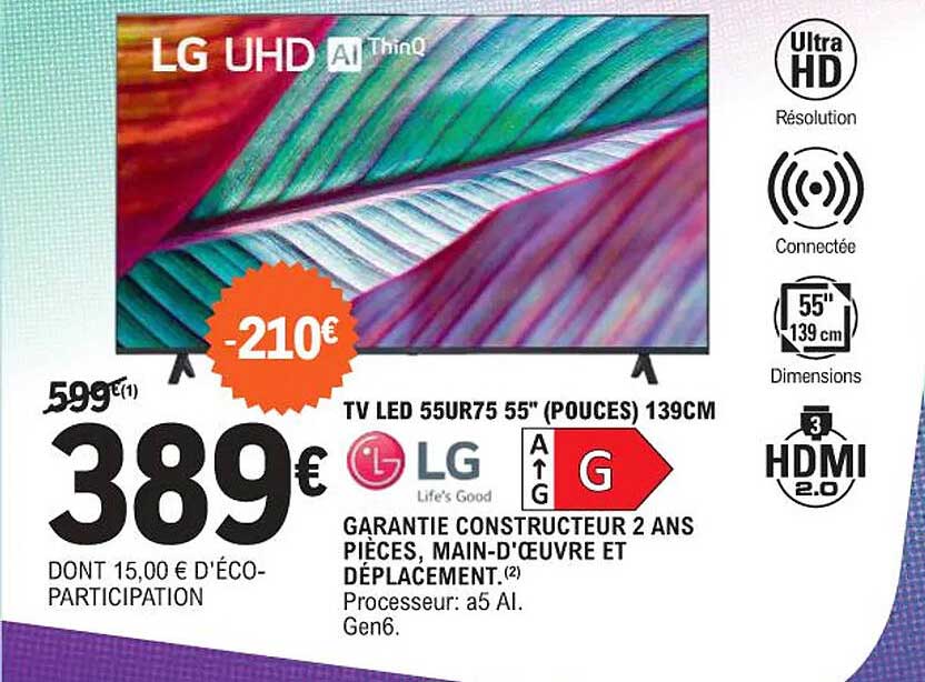 TV LED 55UR75 55" (POUCES) 139CM