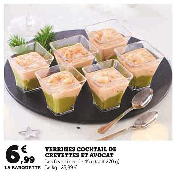 VERRINES COCKTAIL DE CREVETTES ET AVOCAT