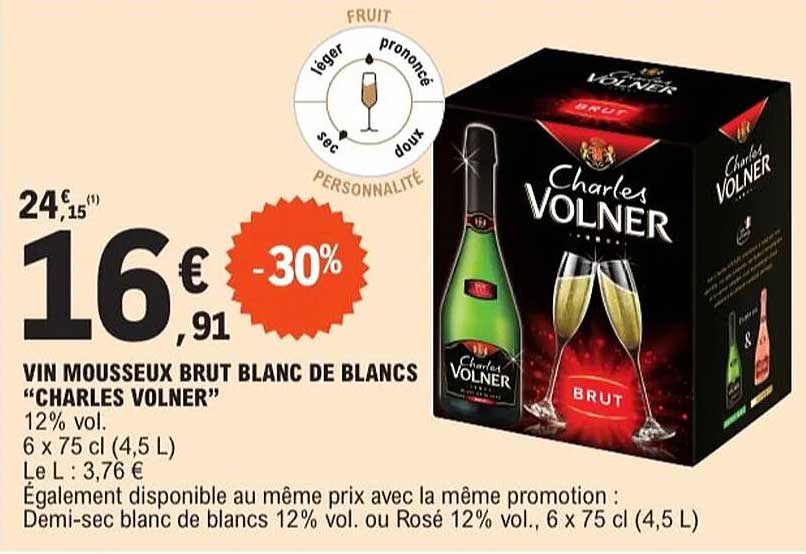 VIN MOUSSEUX BRUT BLANC DE BLANCS “CHARLES VOLNER”