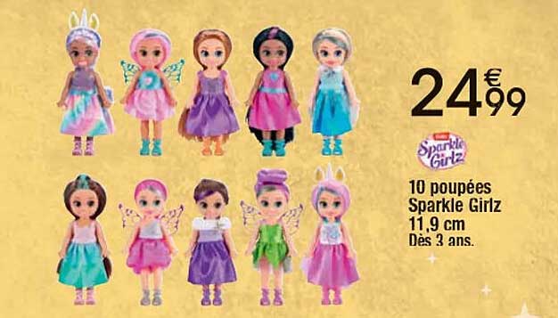 10 poupées Sparkle Girlz