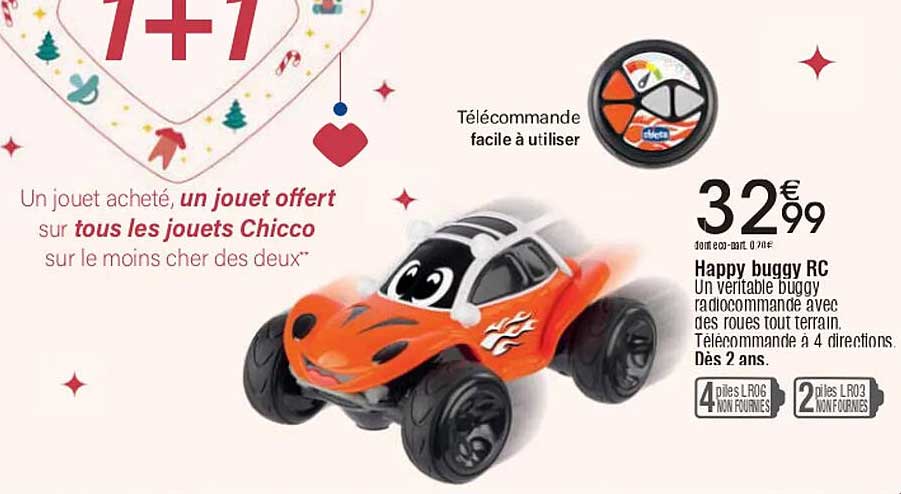 1+1 sur tous les jouets Chicco