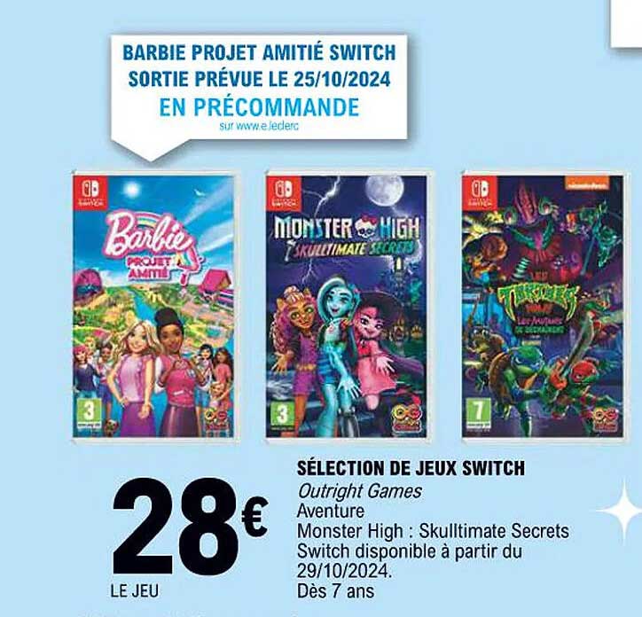 BARBIE PROJET AMITIÉ SWITCH