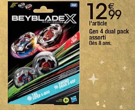 Beyblade X Gen 4 dual pack assorti