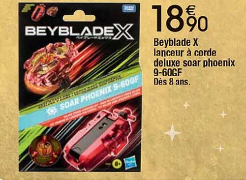 Beyblade X lanceur à corde deluxe soar phoenix 9-60GF