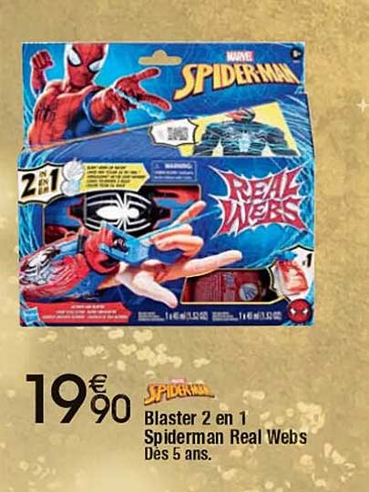 Blaster 2 en 1 Spiderman Real Webs