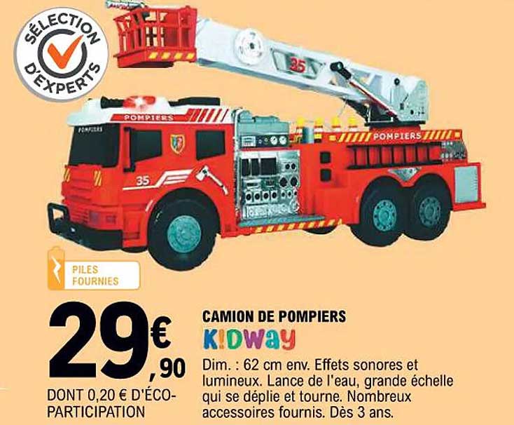 CAMION DE POMPIERS KIDWAY