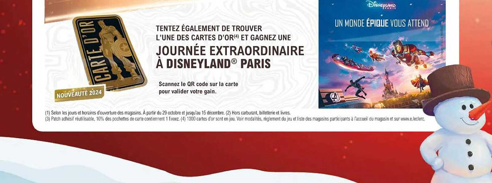 CARTE D'OR  
JOURNÉE EXTRAORDINAIRE À DISNEYLAND® PARIS