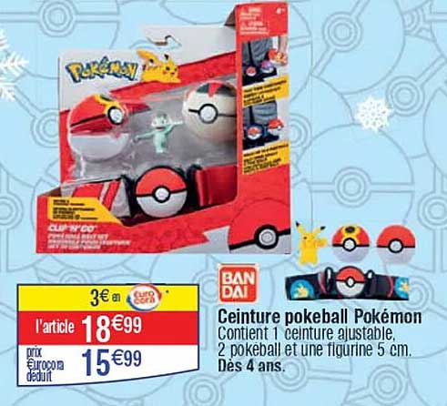 Ceinture Pokeball Pokemon offre chez Cora