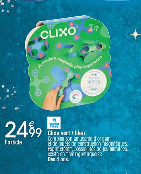 Clixo vert / bleu