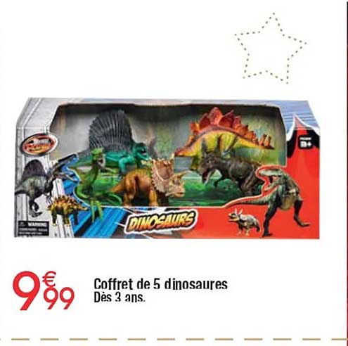 Coffret de 5 dinosaures