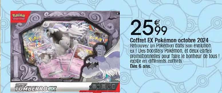 Coffret EX Pokémon octobre 2024