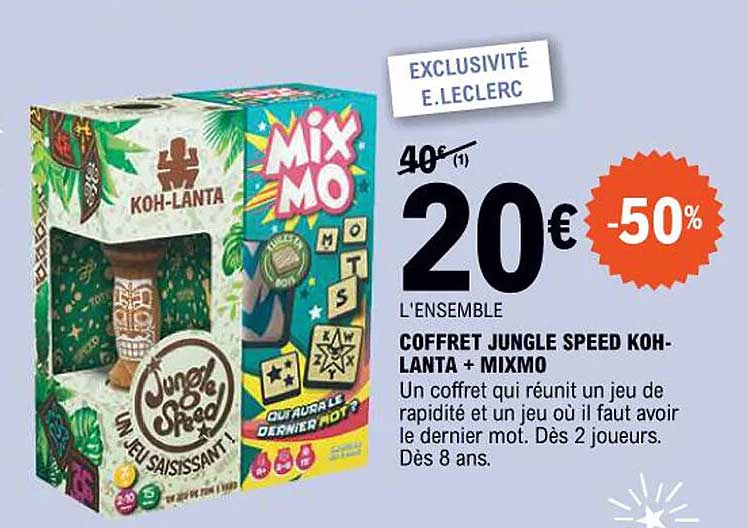 COFFRET JUNGLE SPEED KOH-LANTA + MIXMO