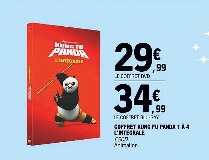 COFFRET KUNG FU PANDA 1 À 4 L'INTÉGRALE