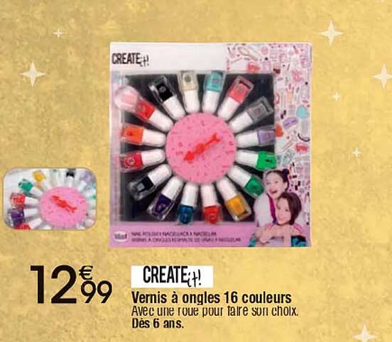 CREATE it!! Vernis à ongles 16 couleurs