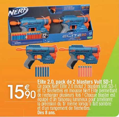 Elite 2.0, pack de 2 blasters Volt SD-1