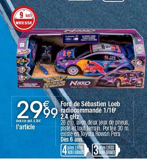 Ford de Sébastien Loeb radiocommandé 1/16 2.4 GHz