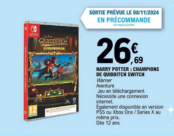 HARRY POTTER : CHAMPIONS DE QUIDDITCH SWITCH