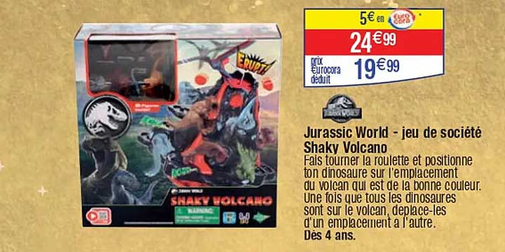 Jurassic World - jeu de société Shaky Volcano