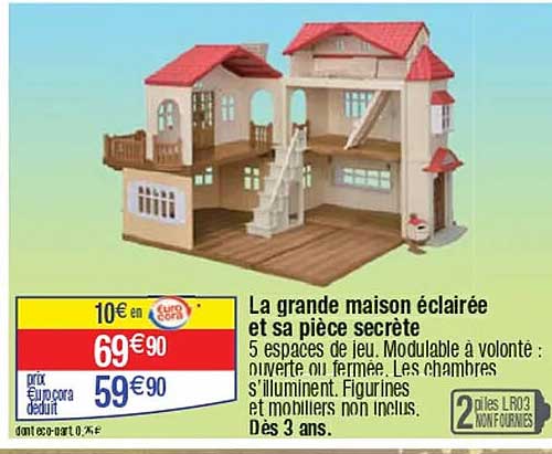 La grande maison éclairée et sa pièce secrète